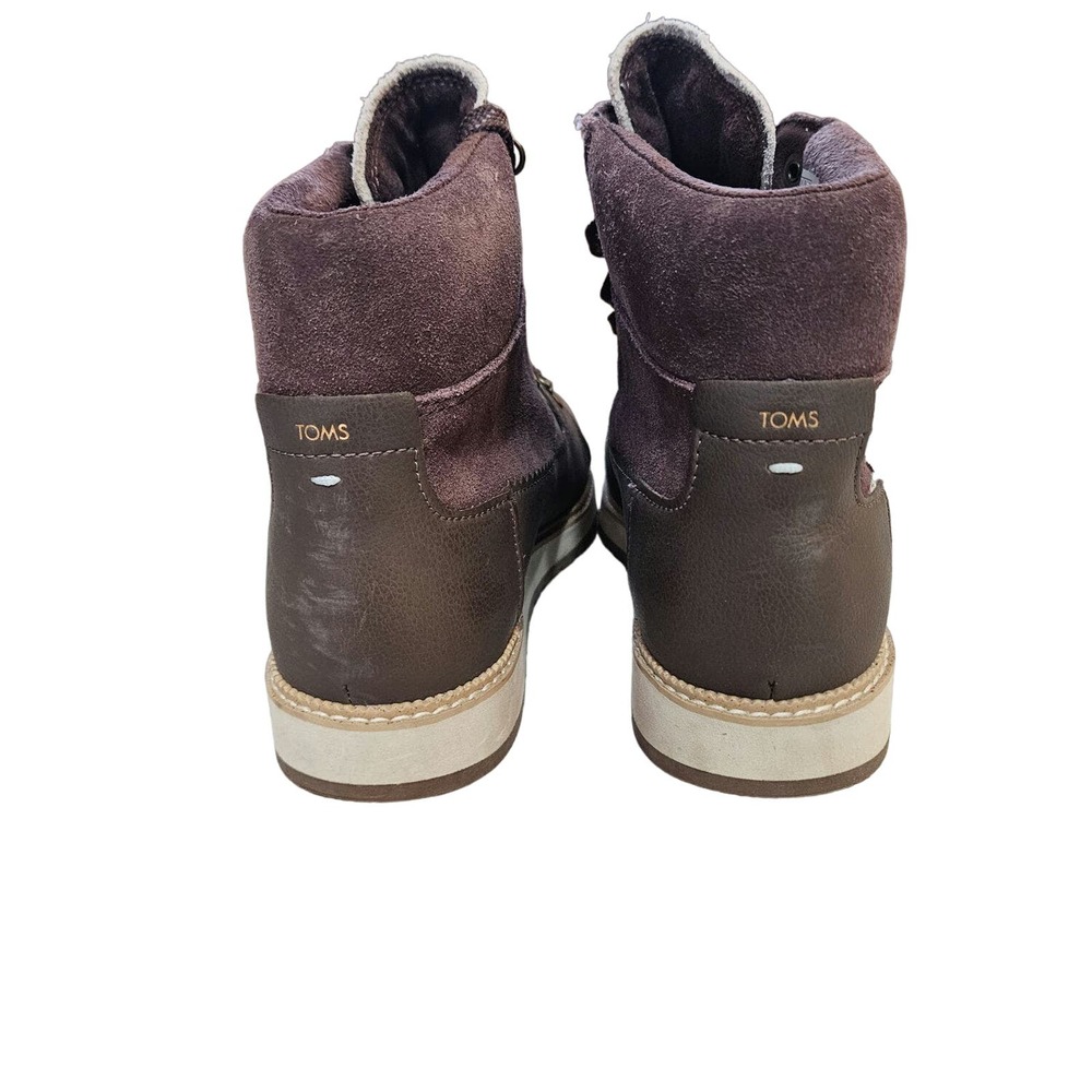 Toms Woman's Mesa Waterproof Hiking Alpine Suede Leather Boots Size 10 - Picture 4 of 6